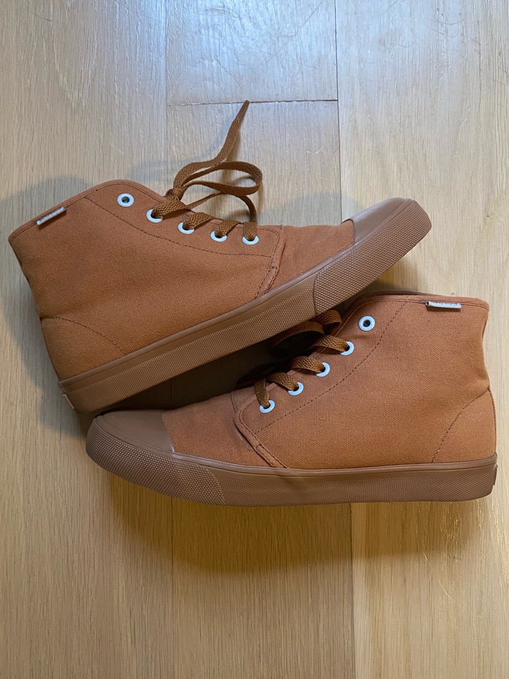 BANGS Sahara Sand Canvas High Top Sneakers Unisex Men US 6.5 Women US 8 - Picture 3 of 9